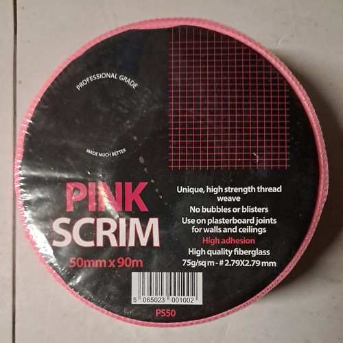 Plasterboard tape pink scrim - plasterboard,